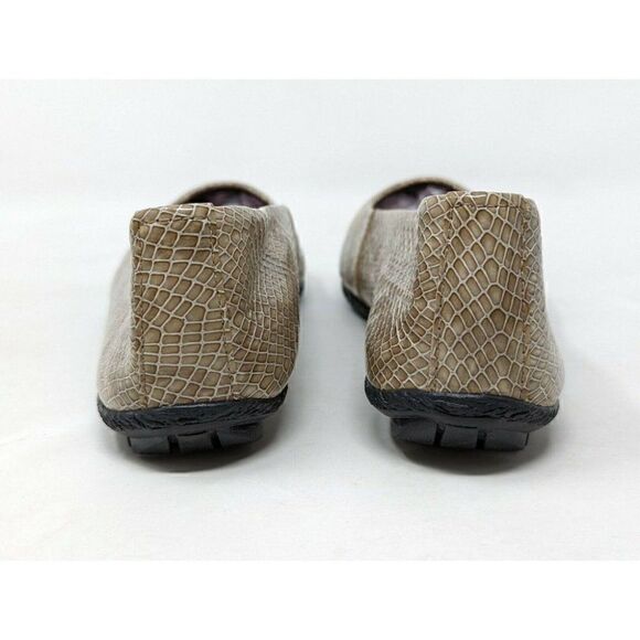 KOKUA BARCELONA PATENT LEATHER SNAKE PRINT TAN BALLET FLATS WOMENS EU 37 US 6.5 - Picture 4 of 8